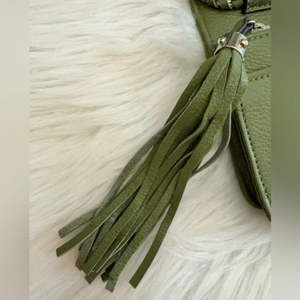 Aimee Kestenberg Alexis Chain Green Leather Small Crossbody Bag